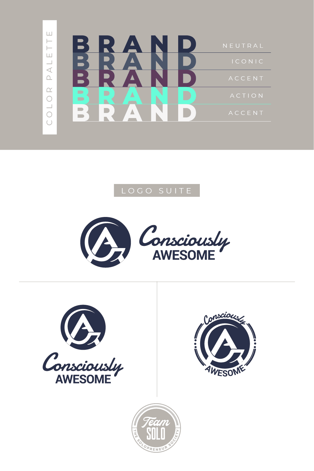 Consciously Awesome Logo Suite Design