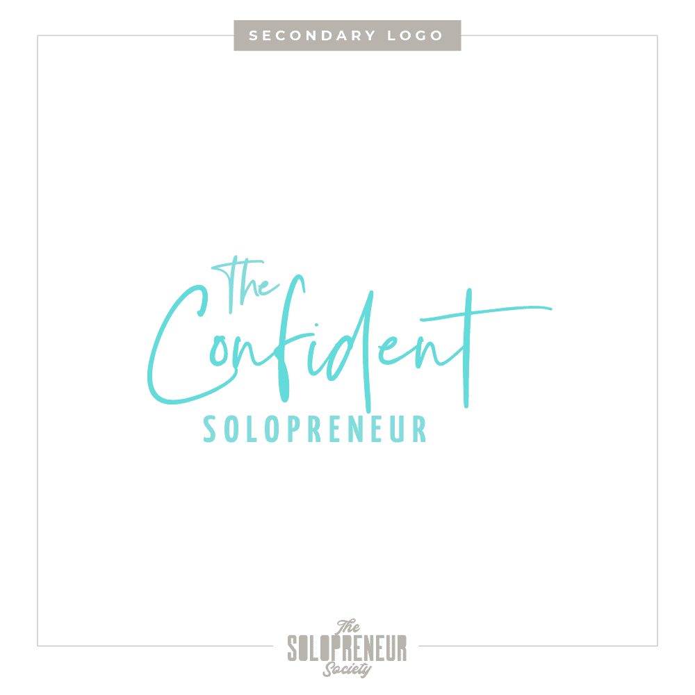 The Confident Solopreneur Brand Identity Secondary Logo