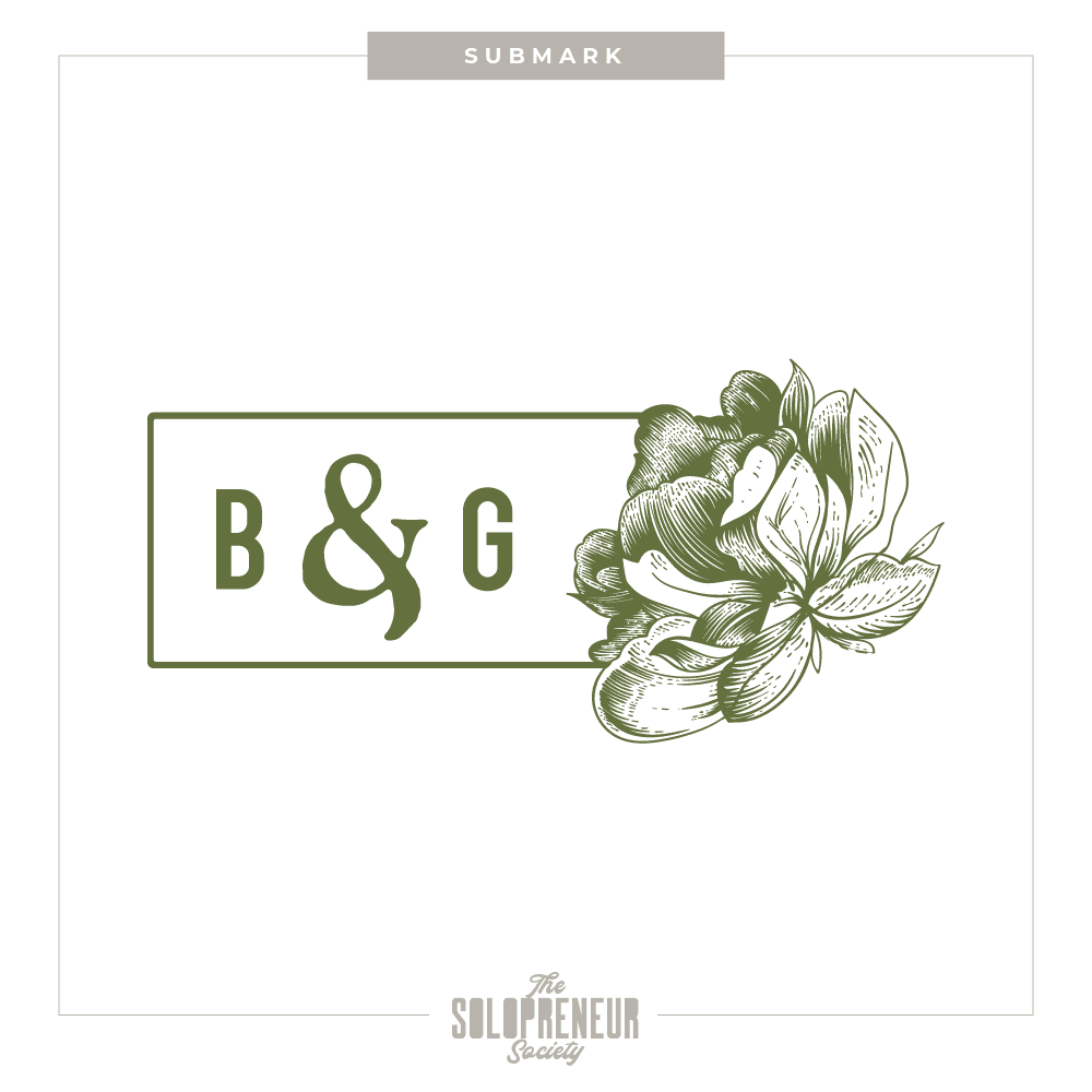 Bloom & Grow Brand Identity Submark Logo